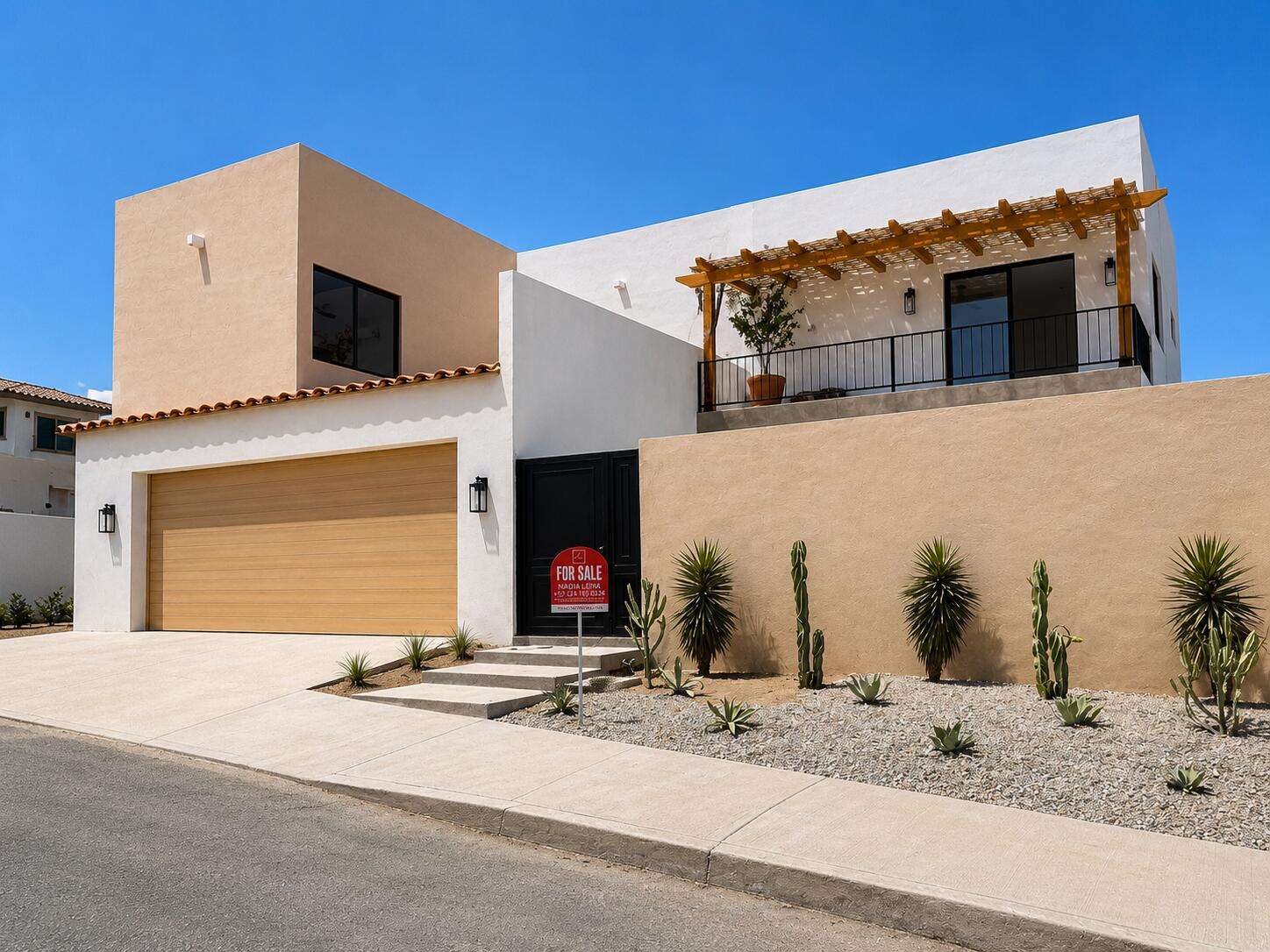 Los Cabos Los Valles The unique layout of this iconic and meticulously maintained Club Campestre home offers 3 bedrooms with privacy for your guest on second floor and the perfect living space (including the primary bedroom/bathroom) for you above! The kitchen has been beautifully renovated and is an entertaining dream. Wait until you see the panoramic for sale