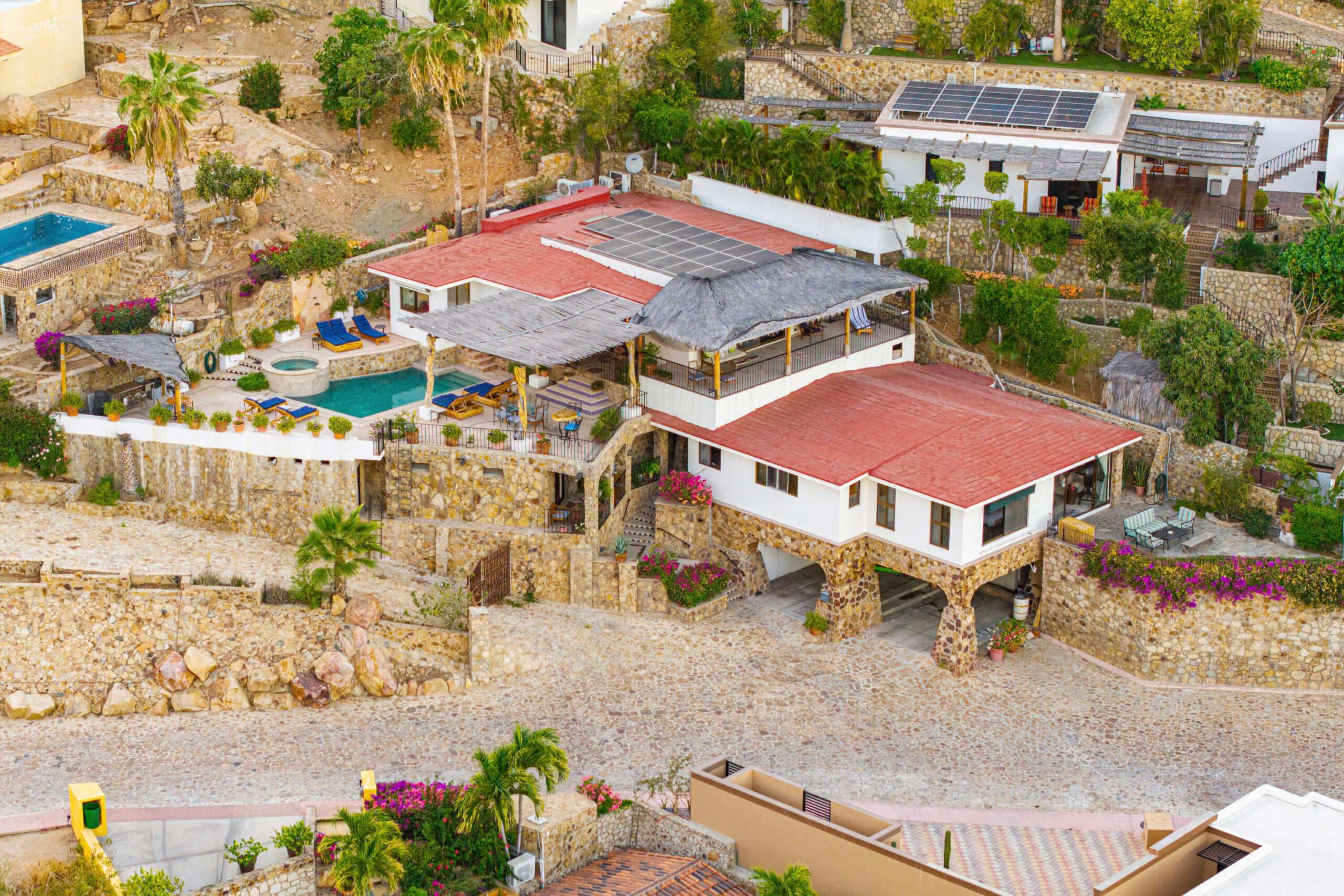 Los Cabos Cabo Colorado Discover modern luxury in this exquisitely designed home, built in 2020 and nestled within the exclusive, beachfront, private gated community of Cabo Colorado in San José del Cabo—just 2 miles from Palmilla Beach. Enjoy the convenience of living just steps from a stunning, sandy private beach within the community.With a striking contemporary aesthetic, this residence features gleaming white marble floors, beautifully appointed marble bathrooms, and captivating ocean for sale