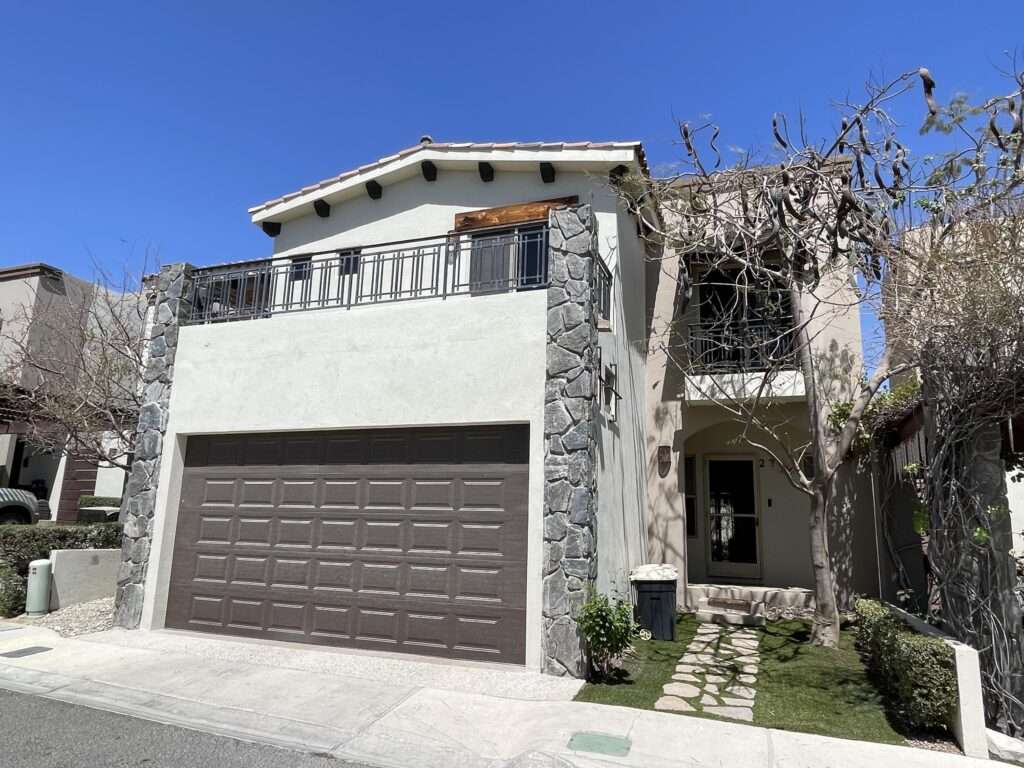 Los Cabos Cabo Del Mar Ecopark This Cabo del Sol Model (largest) situated in Cabo del Mar showcases a variety of premium upgrades. Featuring high-end stainless steel appliances, new flooring, enclosed garage and stylish Mexican contemporary accents, this home also includes a maid's quarters for added convenience. Its proximity to shopping and downtown Cabo makes it an ideal choice for those seeking a sophisticated lifestyle. Perfect for rooftop gatherings, the residence is just a stone's throw away from the community pool. For more information or to schedule a for sale