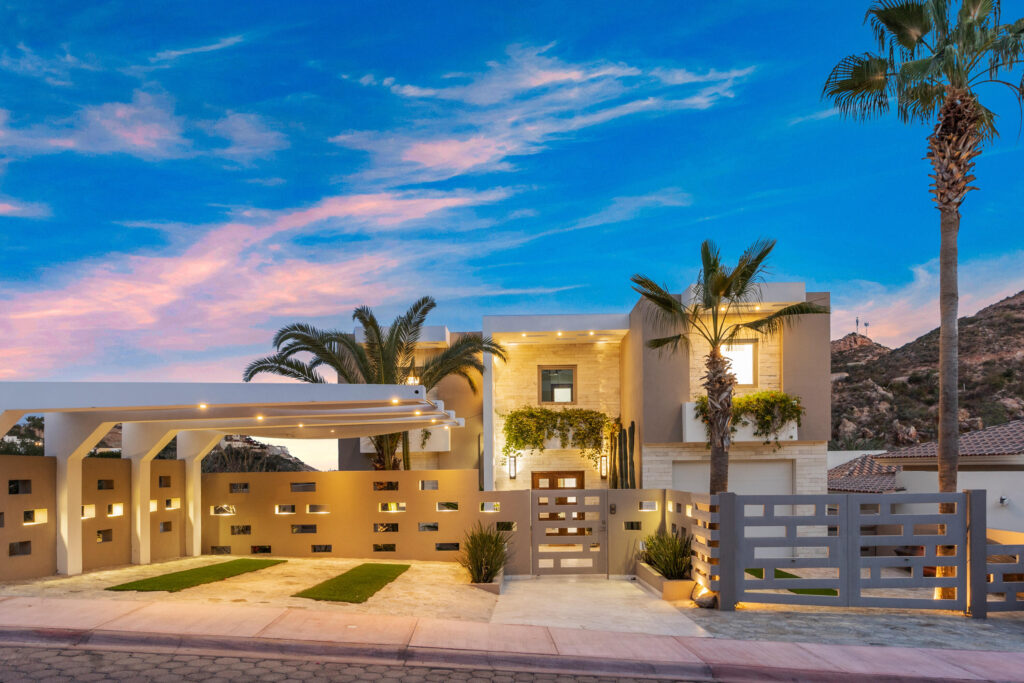 Los Cabos Cabo Colorado Discover modern luxury in this exquisitely designed home, built in 2020 and nestled within the exclusive, beachfront, private gated community of Cabo Colorado in San José del Cabo—just 2 miles from Palmilla Beach. Enjoy the convenience of living just steps from a stunning, sandy private beach within the community.With a striking contemporary aesthetic, this residence features gleaming white marble floors, beautifully appointed marble bathrooms, and captivating ocean – Avenida Punta Gorda, San Jose del Cabo, BS