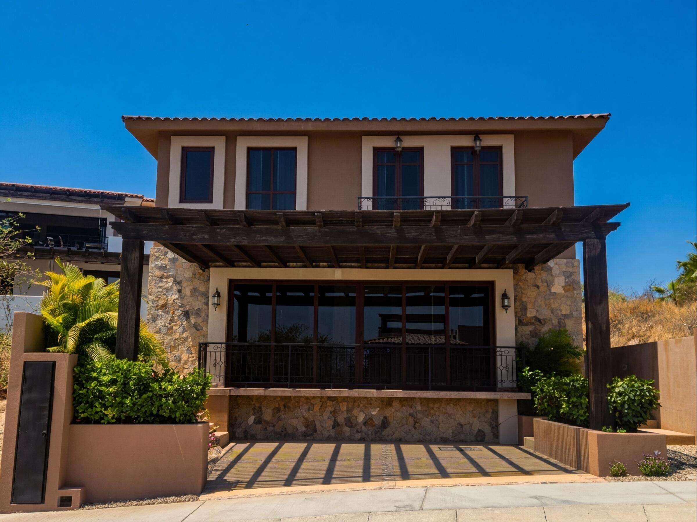 Los Cabos Los Valles The unique layout of this iconic and meticulously maintained Club Campestre home offers 3 bedrooms with privacy for your guest on second floor and the perfect living space (including the primary bedroom/bathroom) for you above! The kitchen has been beautifully renovated and is an entertaining dream. Wait until you see the panoramic for sale